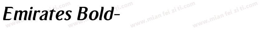 Emirates Bold字体转换
